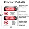 Signmission Unauthorized Persons Not Permitted Bilingual Danger Sign, Vinyl Decal, 18in W x 24in L, 2PK OS-2PACK-DS-D-1824-VS-1597 - alternate 4